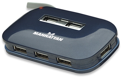 HUB USB-A V2.0  7 Ptos Azul CON Fuente