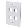 TAPA (FACEPLATE) 4 PERFORACION BLANCO