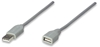 Cable USB Ext. Tipo A 1.8M, Gris