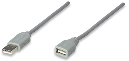 Cable USB Ext. Tipo A 1.8M, Gris