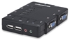 MUX KVM Desktop USB 4:1 con Cables+Audio