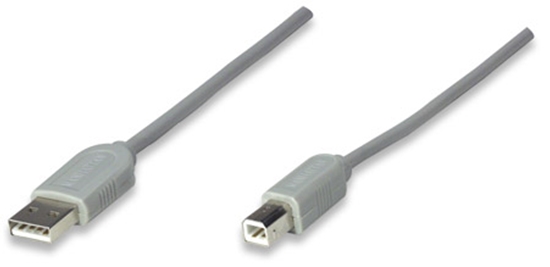 Cable USB A-B 1.8M, Gris