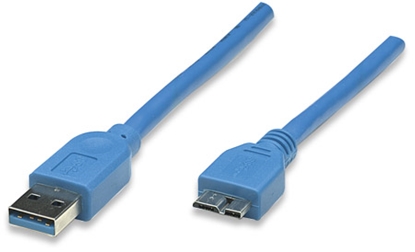 Cable USB V3.2 A-Micro B 2.0M Azul, 5Gbps