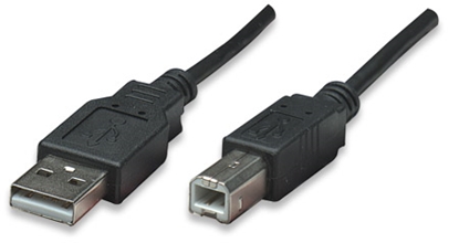 Cable USB V2.0 A-B  1.8M, Negro