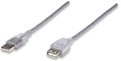 Cable USB V2.0 Ext. Tipo A  1.8M Plata