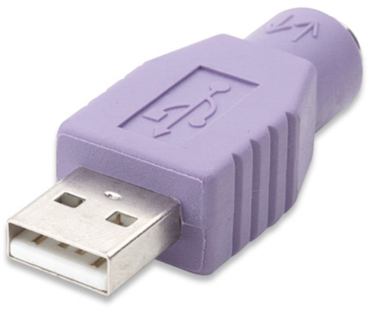ADAPTADOR TECLADO PS2h A USB (MORADO)