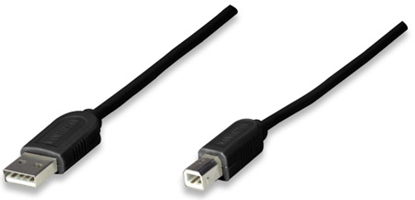 Cable USB A-B 1.8M, Negro Economico