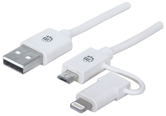Cable Lightning+ microUSB a USB-A  (2 en 1)
