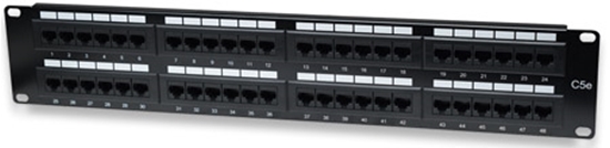 PANEL PARCHEO CAT 5E, 48 PTOS 2 NIV. RACK