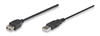 Cable USB V2.0 Ext. Tipo A  1.8M Negro