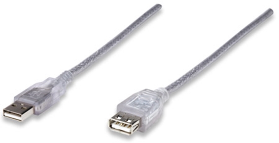 Cable USB V2.0 Ext. Tipo A  3.0M Plata