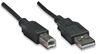 Cable USB V2.0 A-B  1.8M, Negro