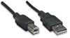 Cable USB V2.0 A-B  3.0M, Negro