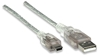 Cable USB V2.0 A-Mini B 1.8M Plata