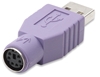 ADAPTADOR TECLADO PS2h A USB (MORADO)