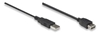 Cable USB V2.0 Ext. Tipo A  1.8M Negro