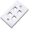 TAPA (FACEPLATE) 4 PERFORACION BLANCO