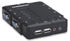 MUX KVM Desktop USB 4:1 con Cables+Audio