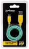 Cable USB V2 A-Micro B, Blister Textil 1.0M Amarillo/Verde