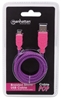 Cable USB V2 A-Micro B, Blister Textil 1.0M Rosa/Morado