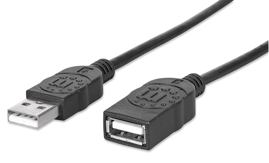 Cable USB V2.0 Ext. 1.8M Negro BL