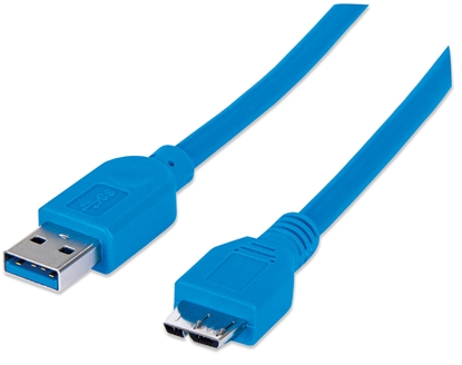 *Cable USB V3.0 A-Micro B 1.0M Azul BL