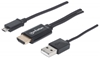 Cable MHL de Micro USB a HDMI, con USB-A para alimentación