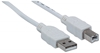 Cable USB V2.0 A-B  1.8M, Blanco