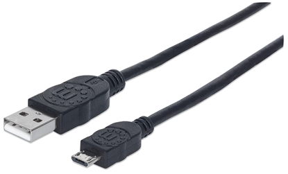 Cable USB V2.0 A-Micro B, 3.0M Negro