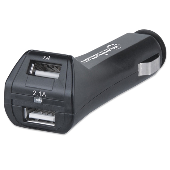 *Cargador USB p/Auto 2 puertos 2.1A Total