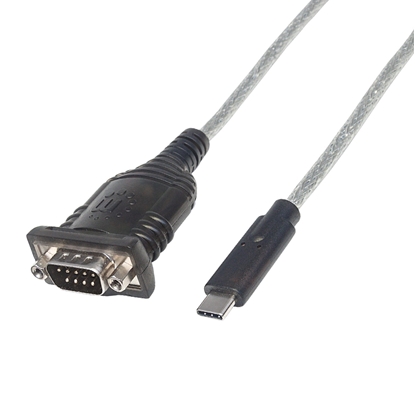 Cable USB-C V3.1, C-Serial M 0.45M Negro
