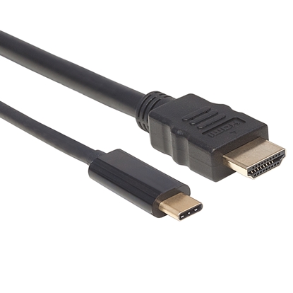 Cable USB-C V3.1, C-HDMI M 2.0M 4K@30Hz, Negro