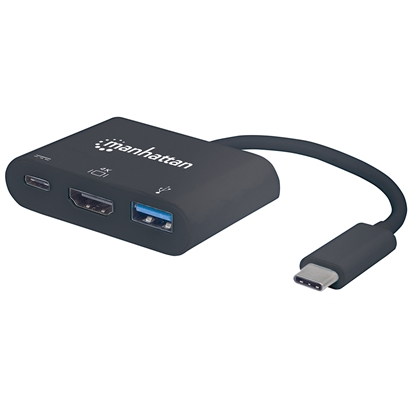 Convertidor Video USB-C a HDMI-H + USB3 + USBC