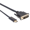 Cable USB-C V3.1, C-DVI M 2.0M Negro