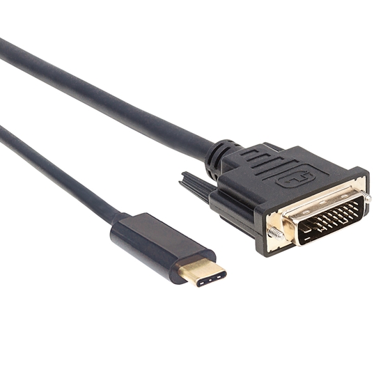 Cable USB-C V3.1, C-DVI M 2.0M Negro