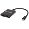 Video Splitter DisplayPort 1 Mini DP in : 2 HDMI out UHD