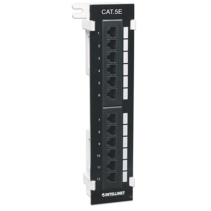 PANEL PARCHEO CAT 5E, 12 PTOS PARA PARED