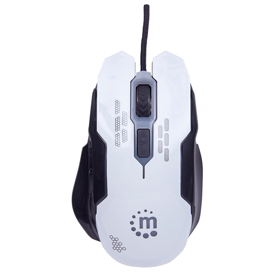 Mouse Optico Gaming USB Blanco c/luz