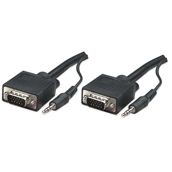 CABLE MONITOR SVGA 8MM HD15M-M 10.0M+Aud