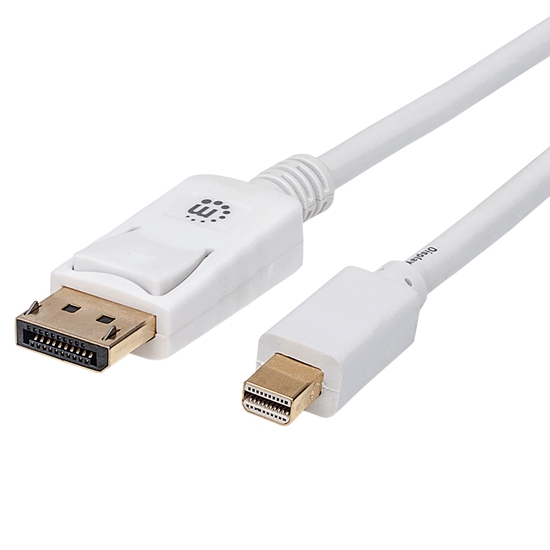 Cable DisplayPort - MiniDP M-M  1.0m Blanco