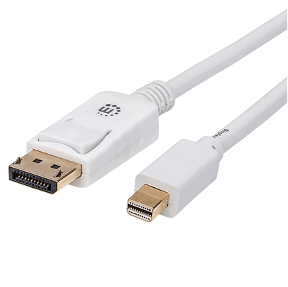 Cable DisplayPort - MiniDP M-M  3.0m Blanco