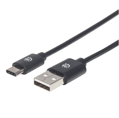 Cable USB V2.0 A-C 0.9M Negro 480Mbps