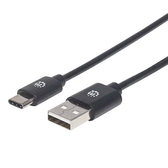 Cable USB V2.0 A-C 0.9M Negro 480Mbps