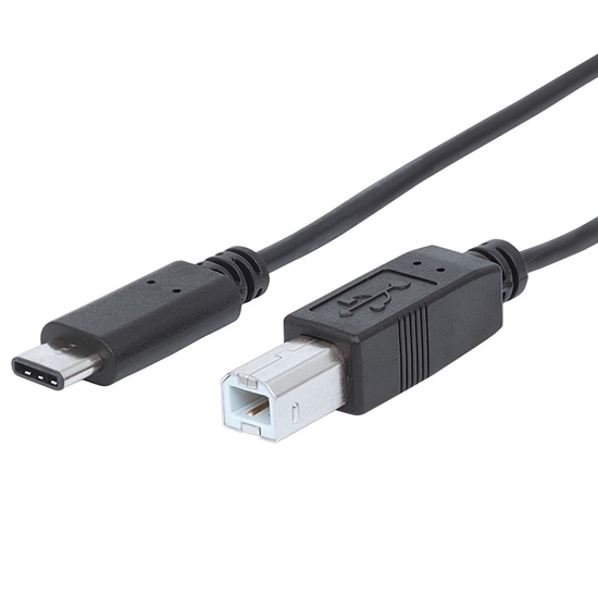 Cable USB-C V2.0, C-B 1.0M Negro 480Mbps