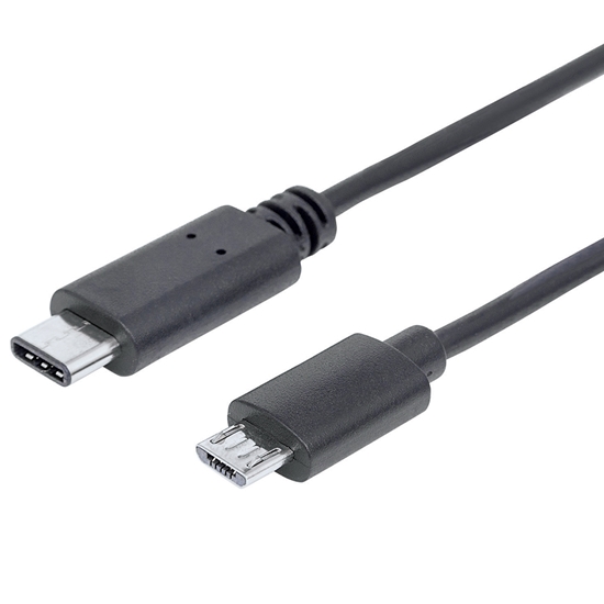 Cable USB-C V2.0, C-Micro B 1.0M Negro 480Mbps