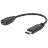 *Cable USB-C V2.0, C-Micro BH 15CM Negro 480Mbps