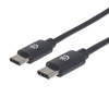 Cable USB-C V2.0, C-C 1.0M Negro 480Mbps