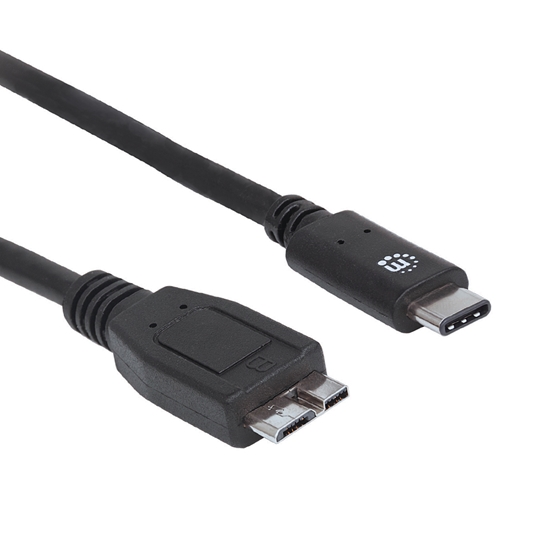 Cable USB-C V3.1, C-Micro B 1.0M Negro