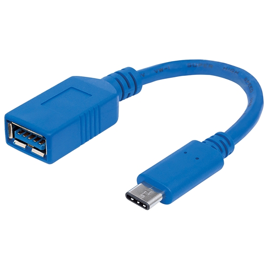 Cable USB-C V3.1, C-AH 15CM Azul