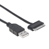 Cable USB V2.0 A-Samsung 30 pines  1.0M, Negro